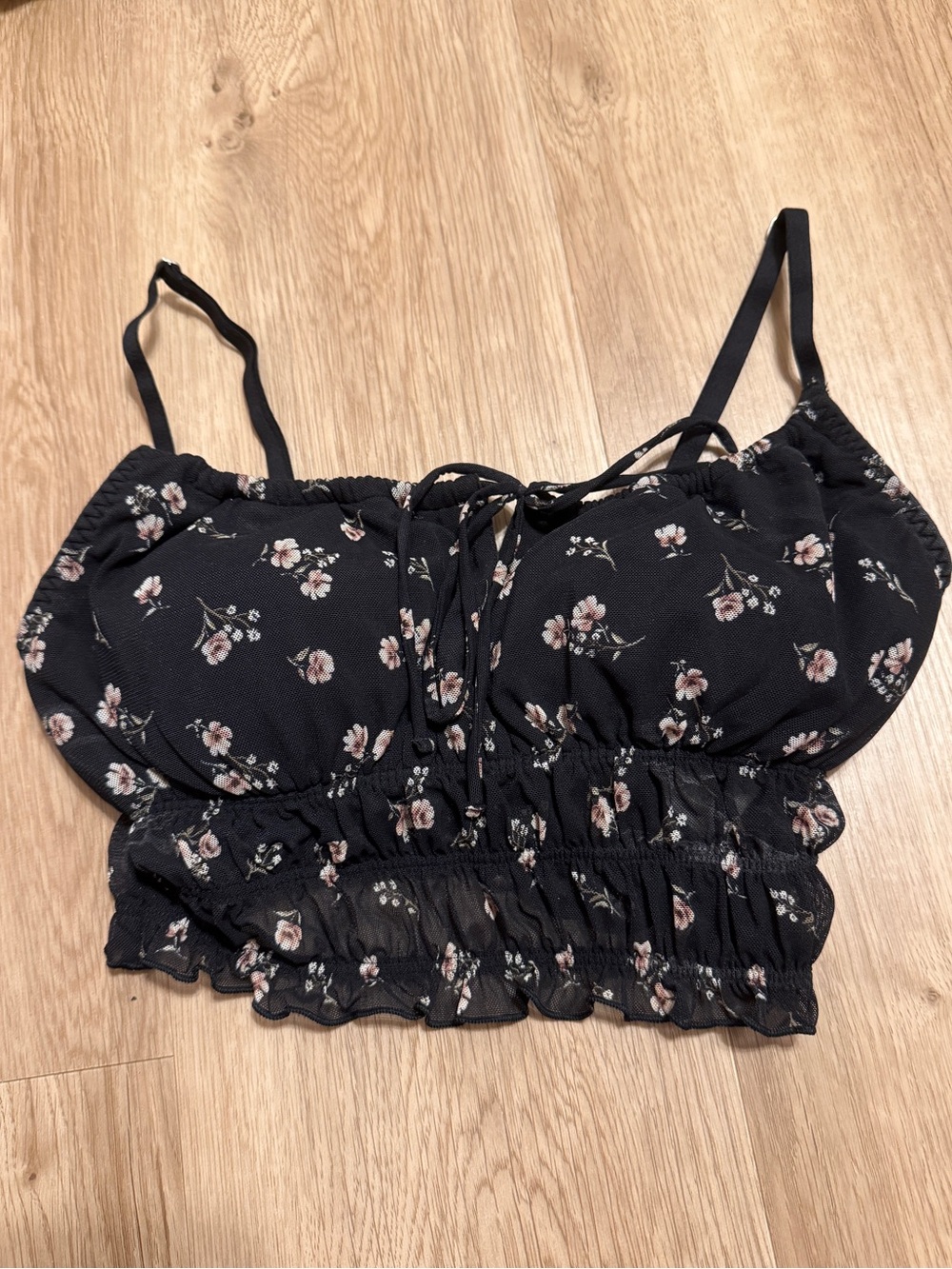 Gilly Hicks black floral bralette